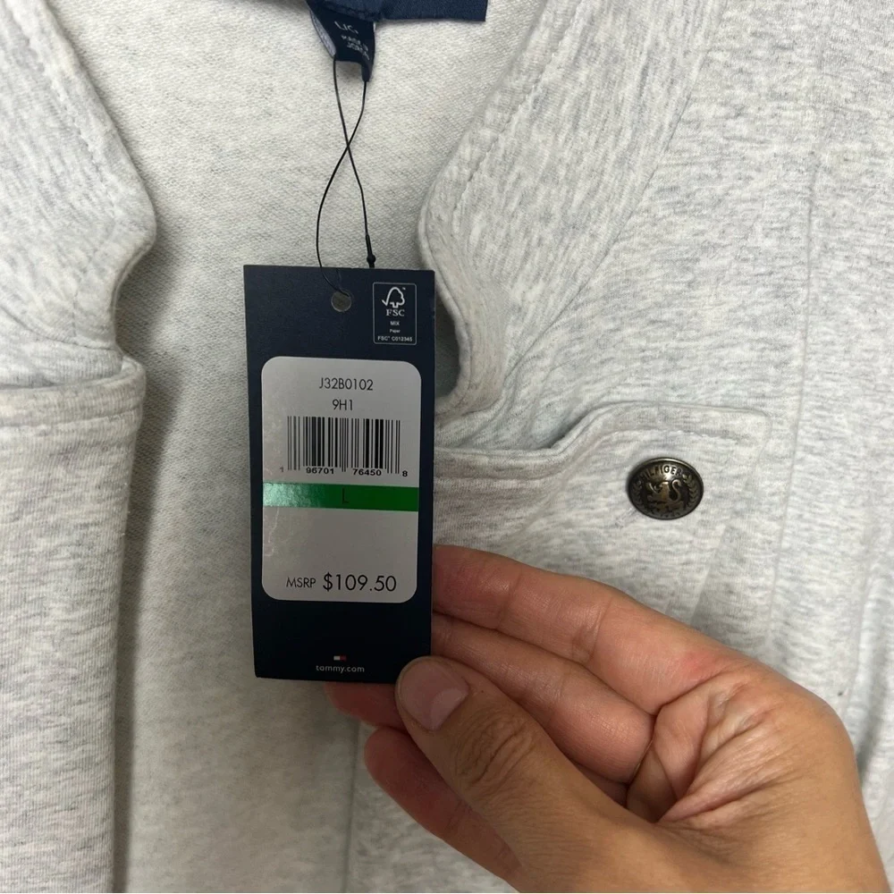 Tommy Hilfiger Band Jacket Military Heather NWT Size Large - Picture 6 of 9